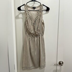GAP blue and cream white striped dress